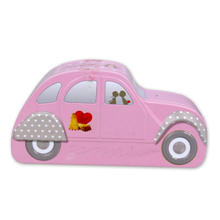 shaped biscuit tin box