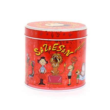 round metal can for food