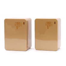 gold  metal tin box