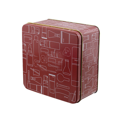 square tin can for cosmetic packaging