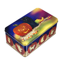 rectangular tin metal gift box