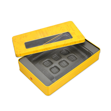 metal tin can food with PVC window