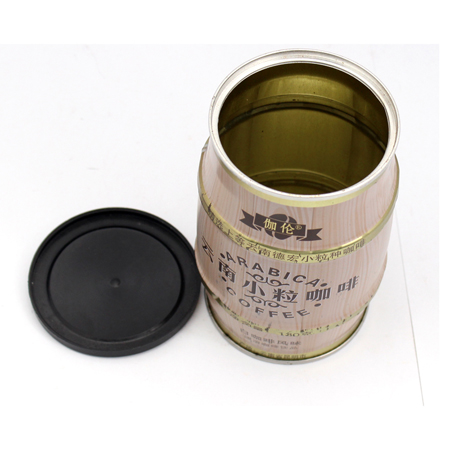 barrel shape coffee tins