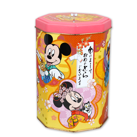octagonal tin box for candy