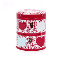 candy tins with two floors