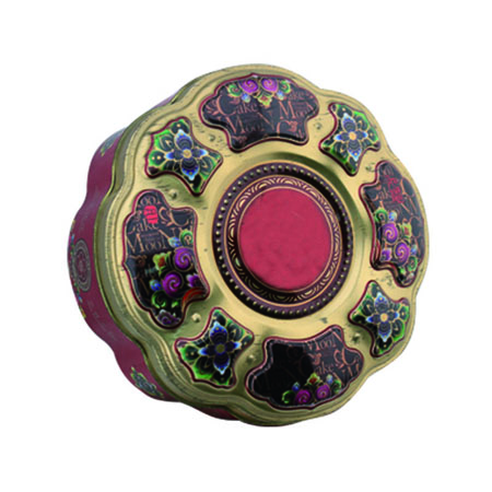 retro style metal box for moon cake