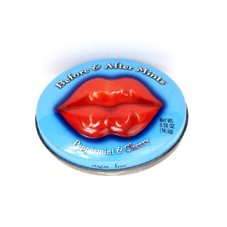 lip shape mint tins