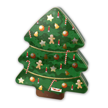Big Size Christmas Tree Shaped Decorative Tin Containers