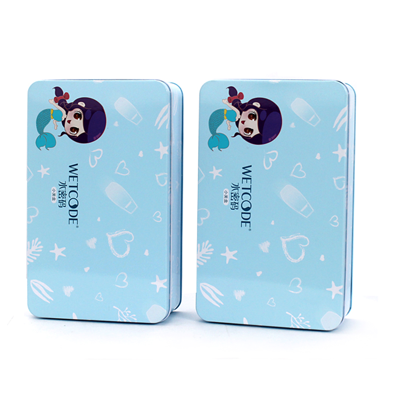 Cosmetic Rectangular Printed Tin Can