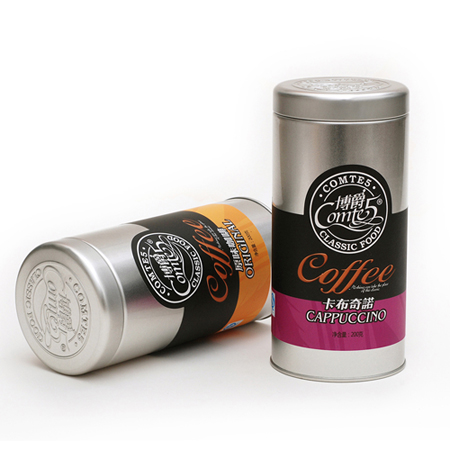 caja redonda de lata de café