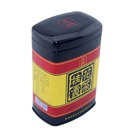 caja de lata de té chino