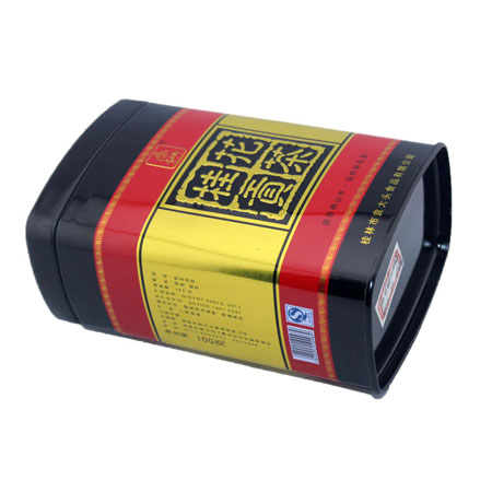 caja de lata de té chino