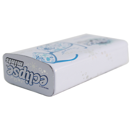 casos de estaño de menta con bisagras