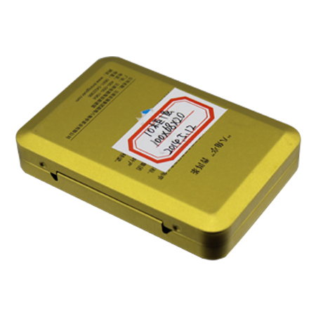 caja de la lata de té con bisagras