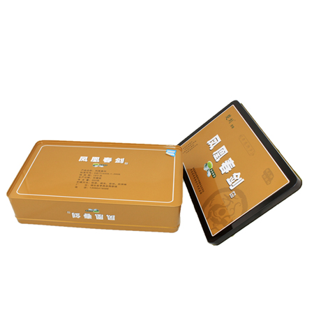 caja de la lata de café rectangular