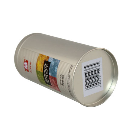 té latas redondas de embalaje