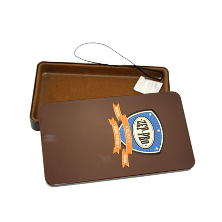 caja de lata regalo de forma rectangular