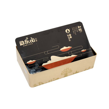 metálico rectangular envase lata de galletas