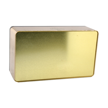 metálico rectangular envase lata de galletas