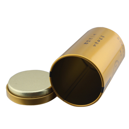 Mini redondas cajas de lata de té oscuro