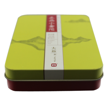 caja de la lata de té rectangular portátil