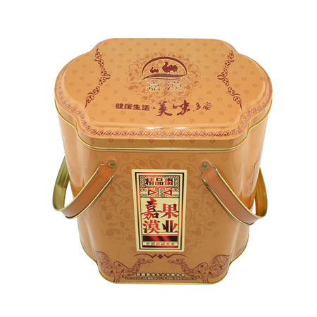 cubo cajas de hojalata dulces