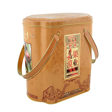 cubo cajas de hojalata dulces