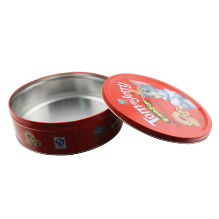 de metal hermética latas de galletas redondo