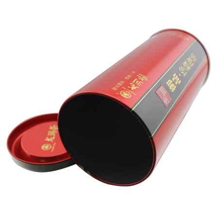 metal redondo té lata