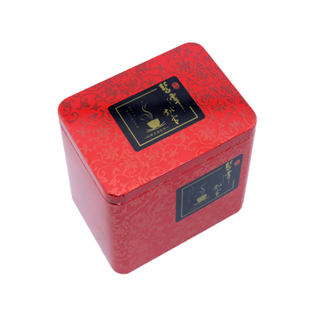 lata roja caja de lata de té