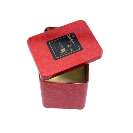 lata roja caja de lata de té