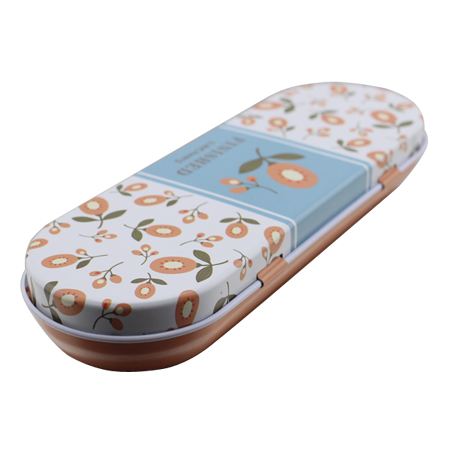 caja de lata lápiz con bisagras