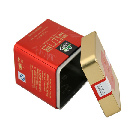 100g caja de metal lata de té negro