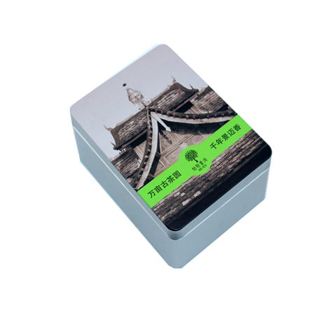 latas de hojalata de metal de té vacía