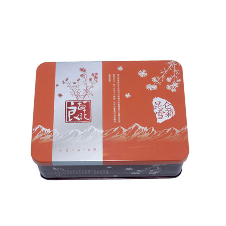 latas de metal de estaño té de flores