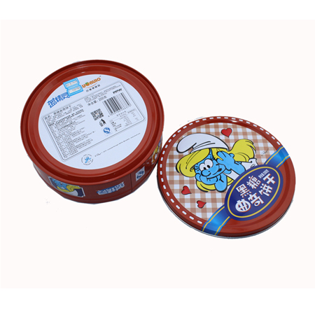 latas de metal de estaño cooky redondas