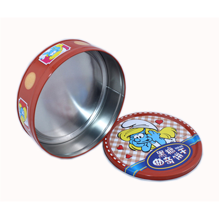 latas de metal de estaño cooky redondas