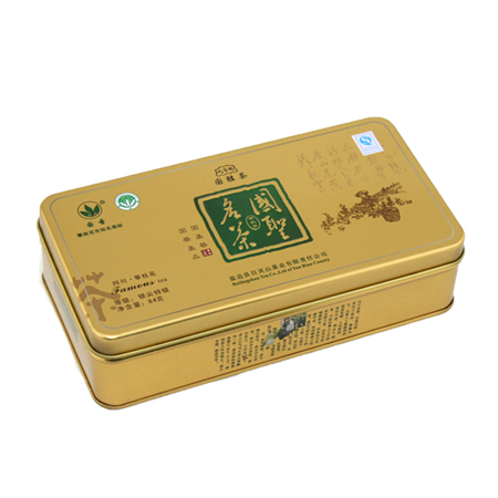 té lata rectangular contenedor