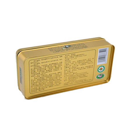 té lata rectangular contenedor