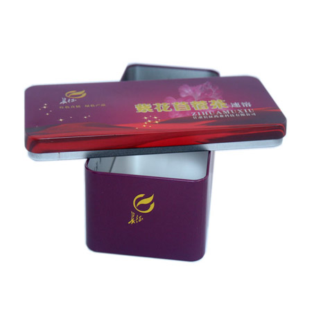 caja de hojalata impresión personalizada té instantáneo