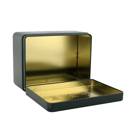 caja rectangular té portátil vacía