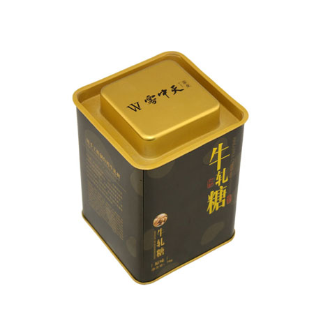 estaño embalaje cuadrada dulces puede