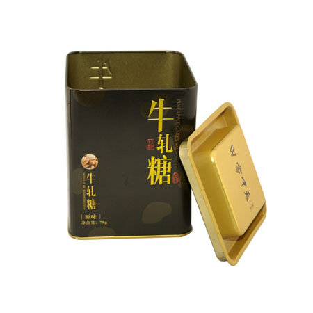 estaño embalaje cuadrada dulces puede