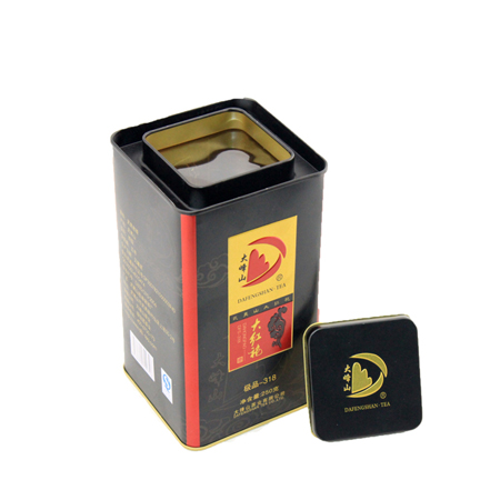 hermética tapa cuadrada té estaño