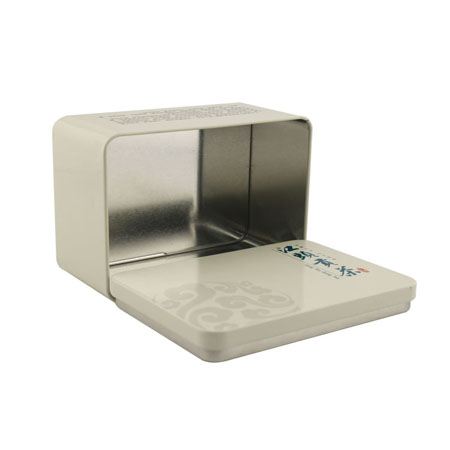 caja de la lata del regalo del té del rectángulo