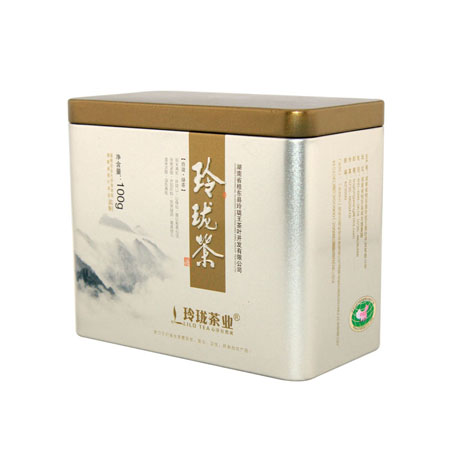 café rectángulo de metal de estaño