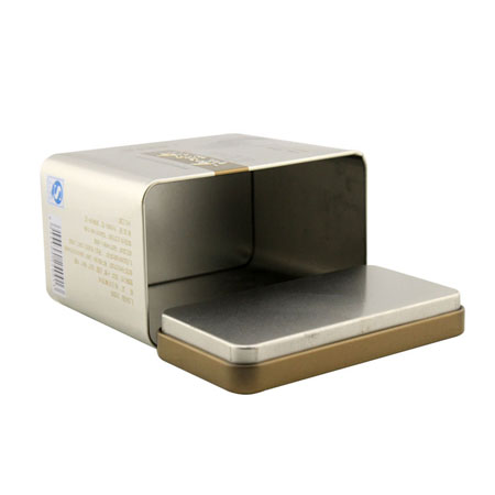 café rectángulo de metal de estaño