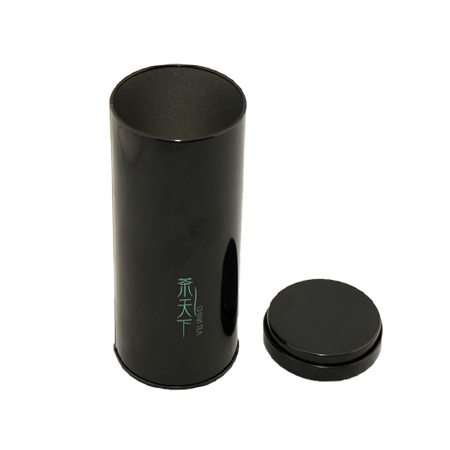 té de color negro estaño circular