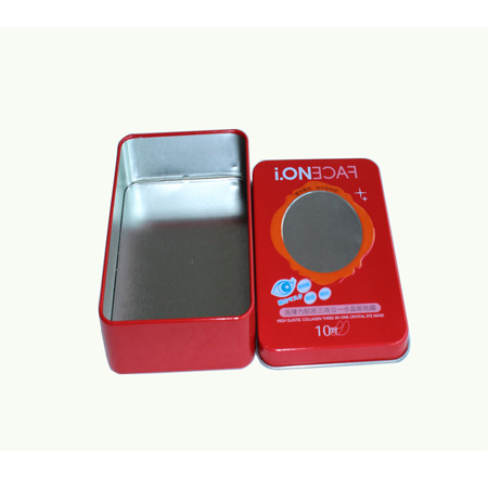 caso de hojalata ojo almacenamiento máscara