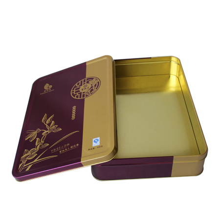 rectángulo hojalata mooncake puede